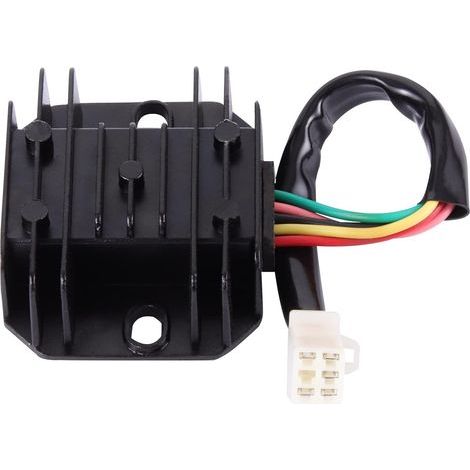 SHINING HOUSE5 Fils 12V AC Régulateur de Tension Redresseur Remplacement pour CG 125cc 200cc 250cc GY6 125cc 150cc 200cc 250cc Taotao Lifan Scooter ATV 4 Roues Quad Dirt Pit Bike Go Kart Cyclomoteur