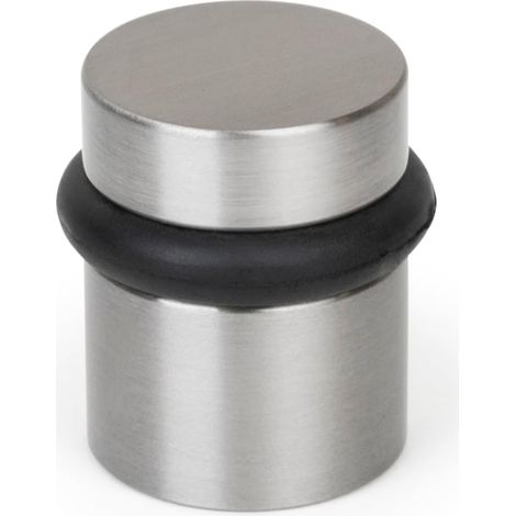 Zweiteilige, verschraubte Türstopper aus Edelstahl, 20x25mm, gebürstete Oberfläche, inklusive Schrauben und Dübel.