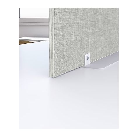 Écran de séparation B-Zen bois antibactérien L 160 x H 60 cm - avec socle - gris - Maxiburo