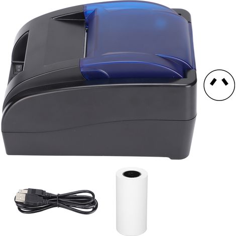 Tragbarer 58-mm-Thermodrucker für Kassenbons, Supermärkte und Lieferdienste stabil und komfortabel 100–240-V-Stecker (Australien).