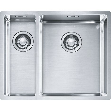 Cuve Box Inox BXX 160-34-16 - 560 x 450 x 200 mm - sous-meuble 60 cm - vidage automatique - Franke (1/2)