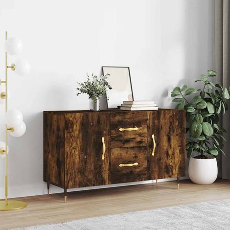 vidaXL Sideboard Smoked Oak 100x36x60 cm Engineered Wood (1/5)
