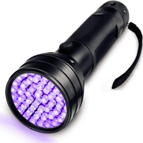 UV-Taschenlampe, UV-Lampe mit 51 Ultraviolett-LEDs, 395 nm Schwarzlichtdetektor für fluoreszierende Tracer, Hunde-/Katzen-/Teppichurin-Detektor, Skorpion, Schecks, Geld [Energieklasse A+]