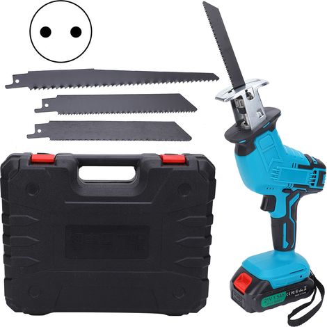 Scie Sabre Électrique Sans Fil Batterie Lithium Portable Tronçonneuse Extérieur Bûche AC100‑240V Prise UE (1/5)