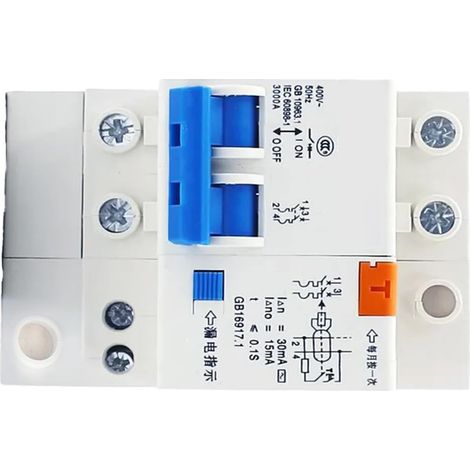 Interrupteur différentiel 1P+N 25 A 0,030 A 6 KA Classe C pour protection électrique et sécurité dans les installations. (1/2)