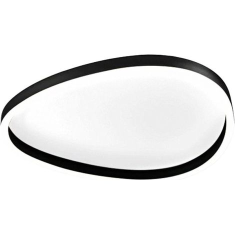 Plafoniera moderna gea luce ecaris pm fecpn2 led nero alluminio silicone