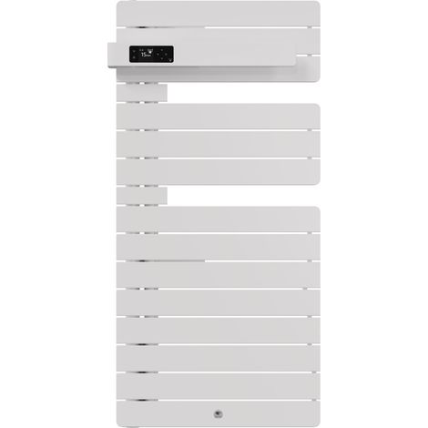 Sèche-serviettes électrique Allure 4 500W mât à gauche blanc brillant intégral - Thermor 483334 (1/2)