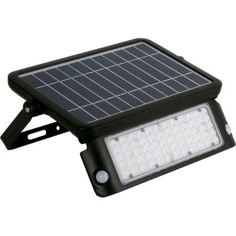 Proiettore Led Solare 10W Sensore di Movimento e Crepuscolo IP65 6000K