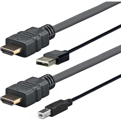 Adattatore cavo HDMI+USB A/B Vivolink PRO da 4 m, colore nero.