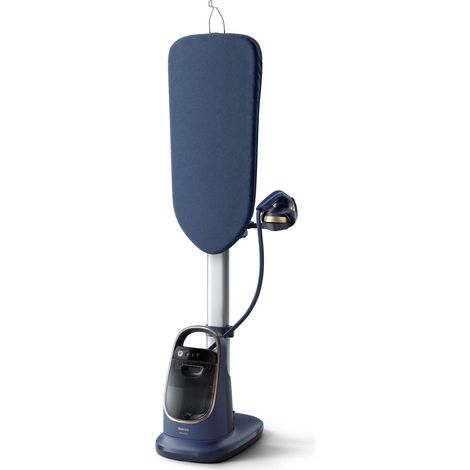 Philips Soluzione di stiratura All-in-One Serie 8500 - Asse multiangolare, Tecnologia no-burn e a doppio riscaldamento, Base rimovibile, Elimina il 99,9% dei batteri e degli acari (AIS8530/20)