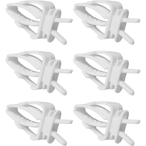 Juego de 6 pinzas de plástico para comederos de pájaros, ideales para jaulas de pájaros, sujetar frutas y verduras a loros y periquitos (1/5)