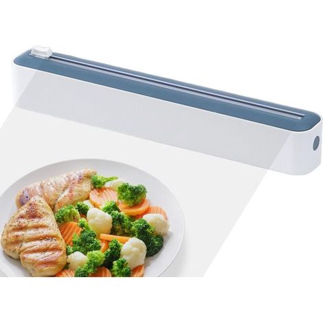 Distributeur Film Alimentaire Magnétique, Distributeur Papier Aluminium Et Film, Dérouleur Film Alimentaire Magnétique, Coupe-Film Alimentaire, Distributeur Et Organisateur De Film Alimentaire (1/5)