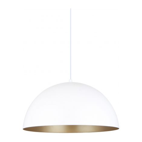 Zumaline VELA Plafoniera a sospensione a cupola, bianco opaco, oro, 1x E27 (1/2)