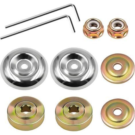 – Kit de 10 accessoires pour débroussailleuse – Écrous M10 et capots de protection – Métal haute qualité – Compatible tondeuses à gazon