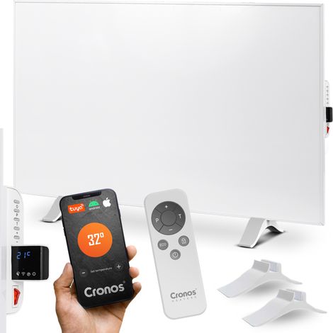 Ensemble de panneaux chauffants infrarouges Cronos Synthelith PRO CRP-980TWP, marque blanche (1/5)