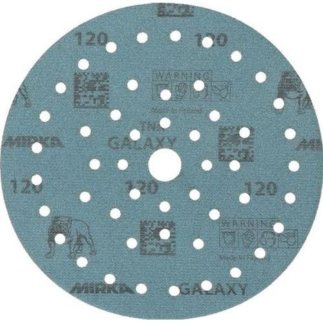 Disco abrasivo de gancho y bucle GALAXY Grip Multifit 150mm K.120 para HO/Metal/Laca/Plástico