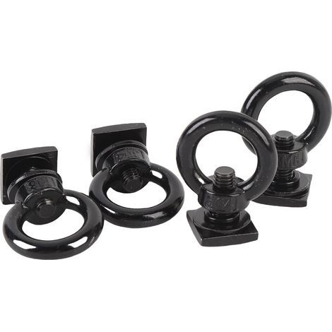 Ancre d'arrimage M8 en acier inoxydable, 4 pièces, anneaux de boulons à fente robustes pour maintenir les crochets de corde élastique, noir (1/5)
