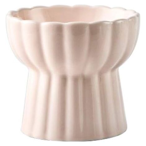 Rose Céramique Gamelle pour Chat avec Support surélevé, pour Chats et Chiens de Petite Taille- (1/5)