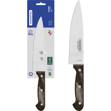 Tramontina Polywood coltello Chef acciaio marrone 17,5 cm