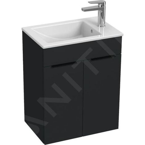 Jika Cube - Meuble avec lavabo 51x34x61 cm, anthracite mat H4536411763521 (1/2)