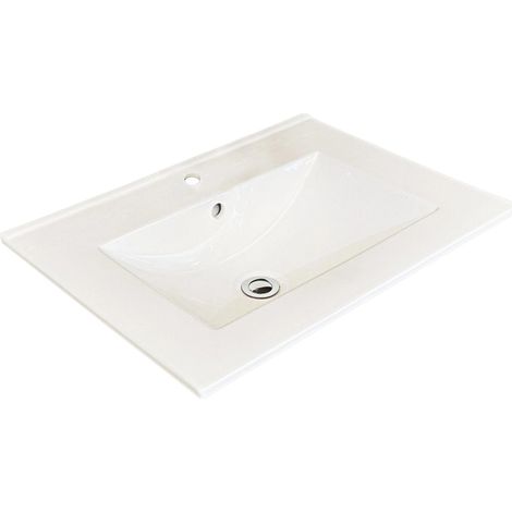 Derby Inset Ceramic Basin Bathroom Sink for Vanity Unit 610 x 460mm