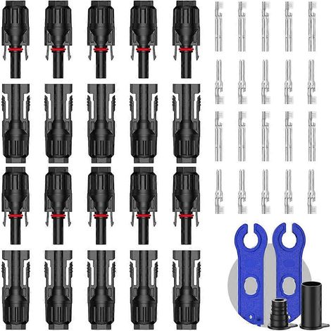 10 Paar Solarstecker, 20 Stück Solarpanel-Kabelstecker-Adapter