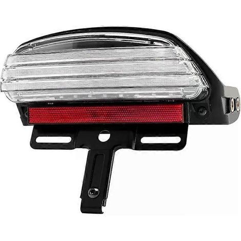 Garde-boue arrière de moto à trois barres avec feu arrière LED, compatible avec les modèles Harley Dyna, Fat Bob, Softail, FXSTB et FXSTC. (1/4)