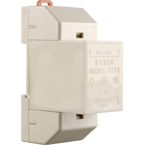 Byron 00.640.99 Accessorio citofono Trasformatore a rotaia top-hat Bianco