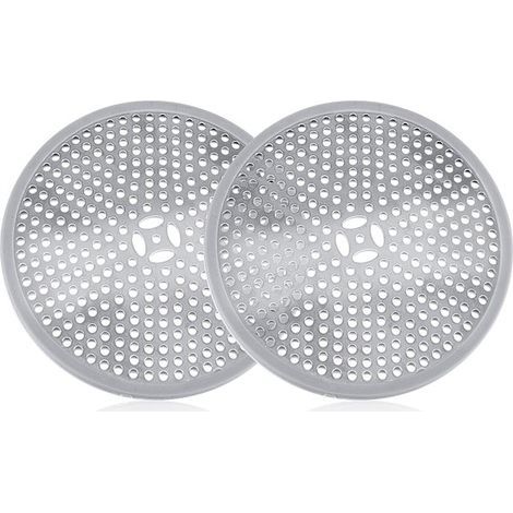 Lot de 2 crépines de douche avec filtre de rechange anti-cheveux pour salle de bain, cuisine et sol. (1/5)