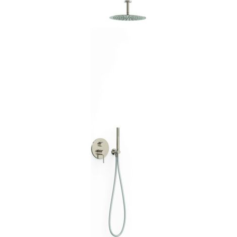 Kit mitigeur encastré 2 voies Rapid‑box pour douche Study Acier - TRES 26238003AC