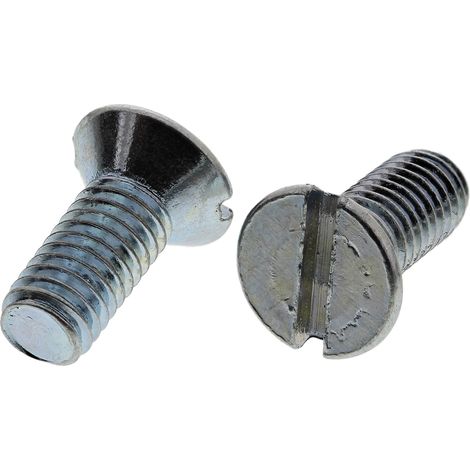 Vis à métaux RS PRO M5 à tête Fraisée fendue en Acier, 12mm ( Prix pour Sachet de 100 )