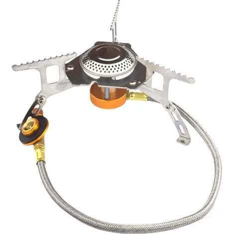 Réchaud à gaz portable d'extérieur, réchaud de camping robuste, accessoires de camping, brûleur léger, réchaud de camping résistant au vent, réchauds de cuisson portables (1/5)