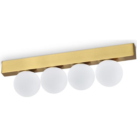 Plafoniera Contemporanea Ping Pong Metallo Ottone Led Integrato 12W 3000K Ip20