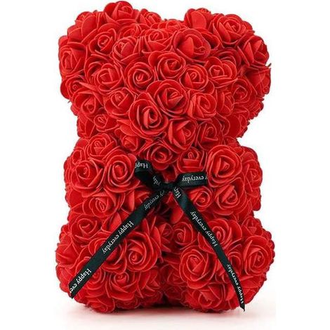 Ourson rose – 25 cm – Peluche – Saint-Valentin – Fête des Mères – Anniversaire – Cadeau tendre (1/3)