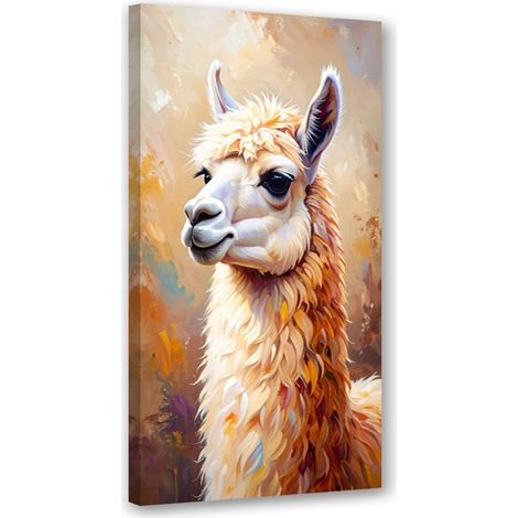 Tableau déco Lama animal 40x80 (1/4)