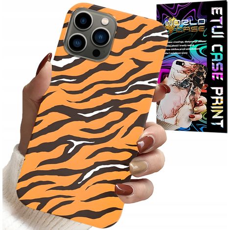 Custodia per iPhone 12 PRO - cover posteriore con strisce di tigre + vetro (1/5)