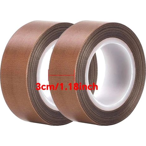 Cinta aislante térmica, resistente a altas temperaturas, adhesivo superior, 30 mm x 10 m x 2 unidades (1/2)