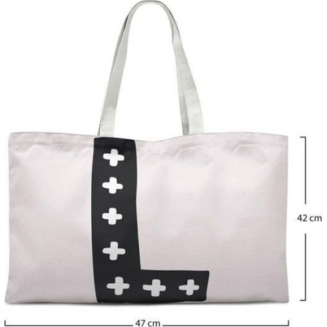 Sac shopping tote bag Bonamaison en coton réutilisable - anses longues, pliable (1/4)