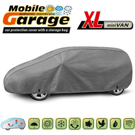 Hochwertige Kegel-Abdeckung für Minivan (Mini Van) Serie „Mobile Garage“ Größe XL 450–485 cm x 146–156 cm
