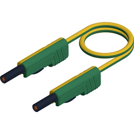 Hirschmann Test & Measurement MLB 100/1 V ge/gn Messleitung Lamellenstecker 4 mm Lamellenstecker 4 m