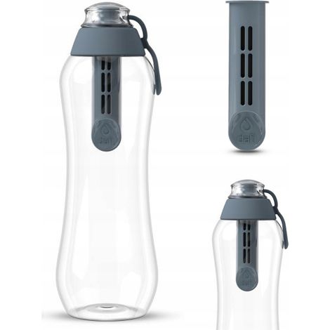 Graue Dafi Wasserfilterflasche 0,5 l + Filter