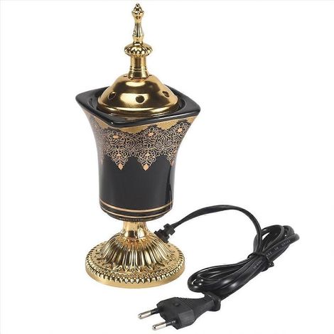 Brûleur d'encens électrique vintage, décoration pour la maison, le bureau, le yoga ou le spa (prise européenne) (1/5)