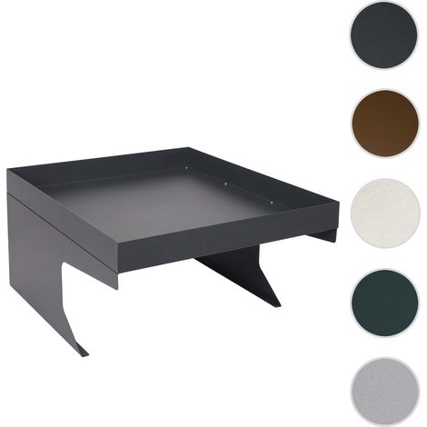 Garage pour tondeuse-robot avec bac à plantes HWC-G60 - toit Abri pour tondeuse - métal 37x60x70cm - inox