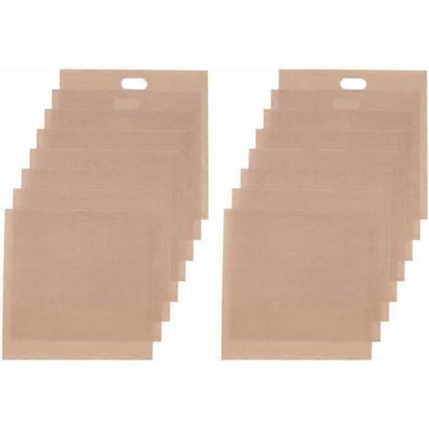 Lot de 12 sacs à grille-pain antiadhésifs réutilisables, 17 x 1, idéaux pour la cuisson du pain et des sandwichs-AquaForge (1/5)