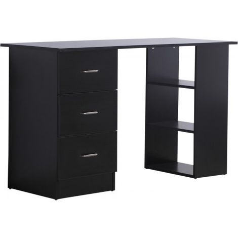 Bureau informatique multicompartiment Platoon noir (1/5)