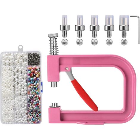 de Fixation de Perles - Kit Manuel de Perçage et Pose,Attache-Perles pour Bijoux, Cuir, Maison, Débutants, Vêtements et Accessoires (1/5)