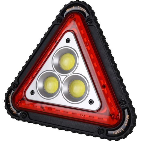 Warning Triangle LED Work Light Car Road Emergency Lamp USB Rechargeable 4 Modes (1/5)