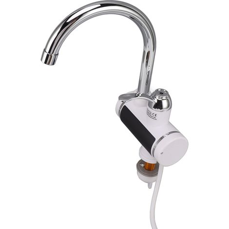 Robinet d'eau chaude électrique en acier inoxydable, installation facile, chauffe instantanée, idéal pour la cuisine et la salle de bain, prise européenne 220 V (1/5)