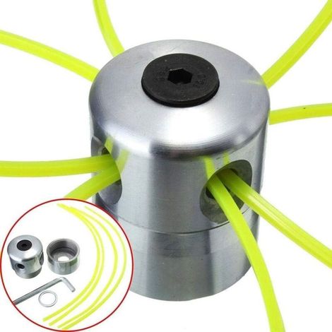 Testina di taglio in alluminio – Testina di taglio a 4 fili – Filo in nylon resistente per un taglio preciso – Adattamento universale