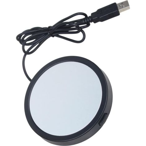 Dessous de Verre Chauffant USB Noir pour Tasses, Café et Lait (1/5)